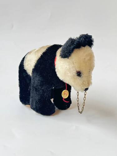 稀有德国玩偶产大熊猫HERMANN teddy毛绒玩具复古怀旧摆件礼物