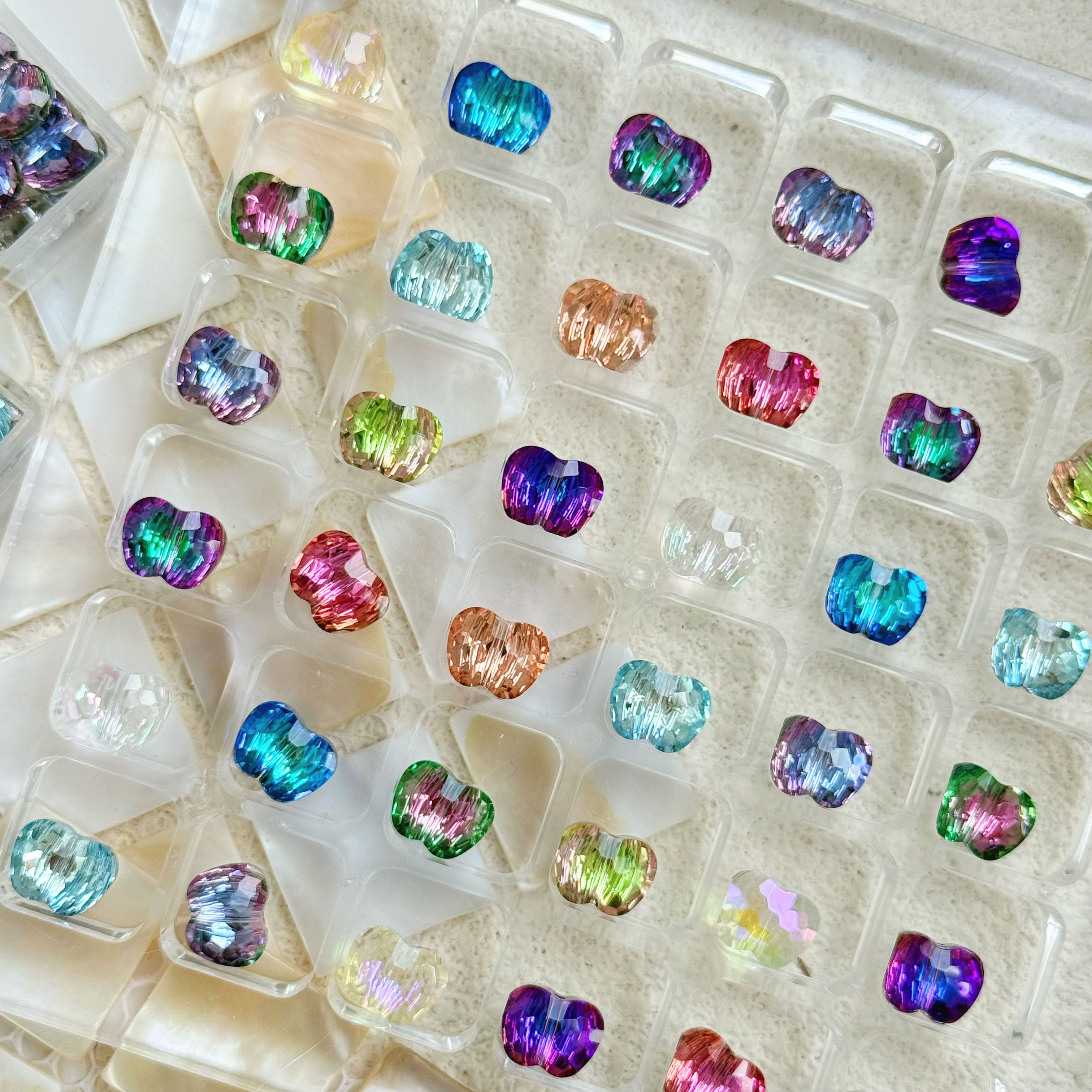 苹果水晶玻璃珠高品质串珠