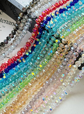 6mm水晶西瓜珠手工DIY饰品配件玻璃珠子串珠散珠手链跨境热销材料
