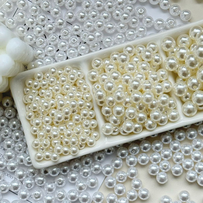 环保2mm-14mm高亮仿珍珠串珠散珠ABS水磨直孔贝珠塑料手工diy配件