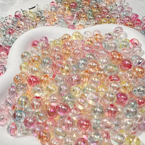 8mm高货塑料珠串珠散珠彩色波点手工DIY配件亚克力手机链车挂圆珠