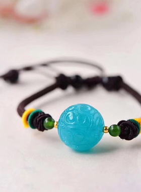 天河石男女款回纹珠手链