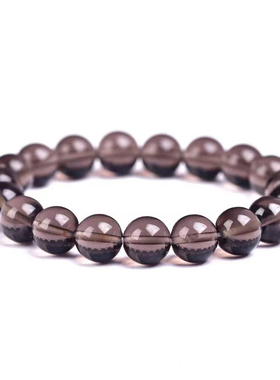 天然黑曜石手链 冰种天然黑曜石圆珠手链 冰耀石手链