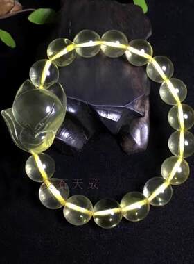 媚狐单圈手串男女款天然黄水晶
