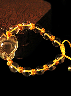 手编绳天然黄水晶