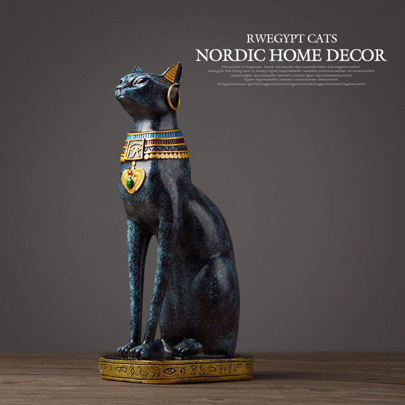 埃及猫摆件客厅电视柜玄关酒柜家居饰品创意招财工艺品乔迁礼品