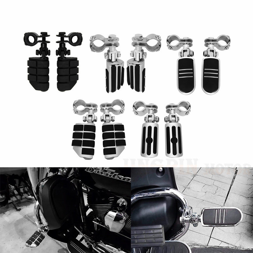 摩托车电动车通用改装护杠休息脚踏 哈雷巡航太子 电动车改装脚踏