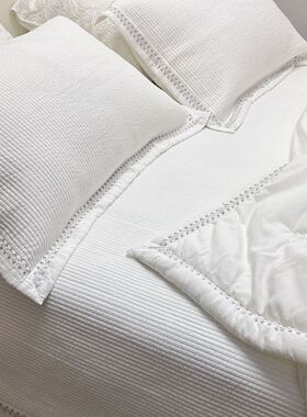 简约高级感天丝莫代尔床盖三件套四季一体被可机洗四件套软糯亲肤