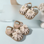 女宝宝婴幼儿包头凉鞋 2一3岁夏季 2025新款 公主软底防滑学步鞋 子
