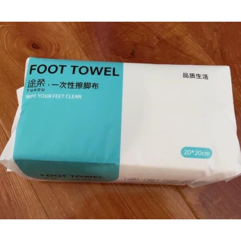 途柔一次性擦脚布足浴擦脚纸加厚加大擦脚巾家用洗脸巾懒人洗脚巾图片