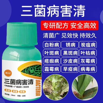 三菌病害清流胶病锈病炭疽病白粉病真菌细菌病害通用型光合活性碘