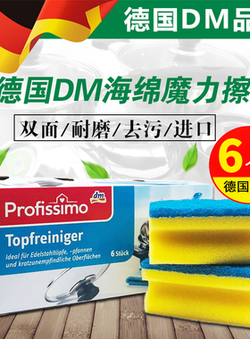 德国DM Profissimo双面洗碗海绵不锈钢专用刷锅刷碗清洁刷海绵块