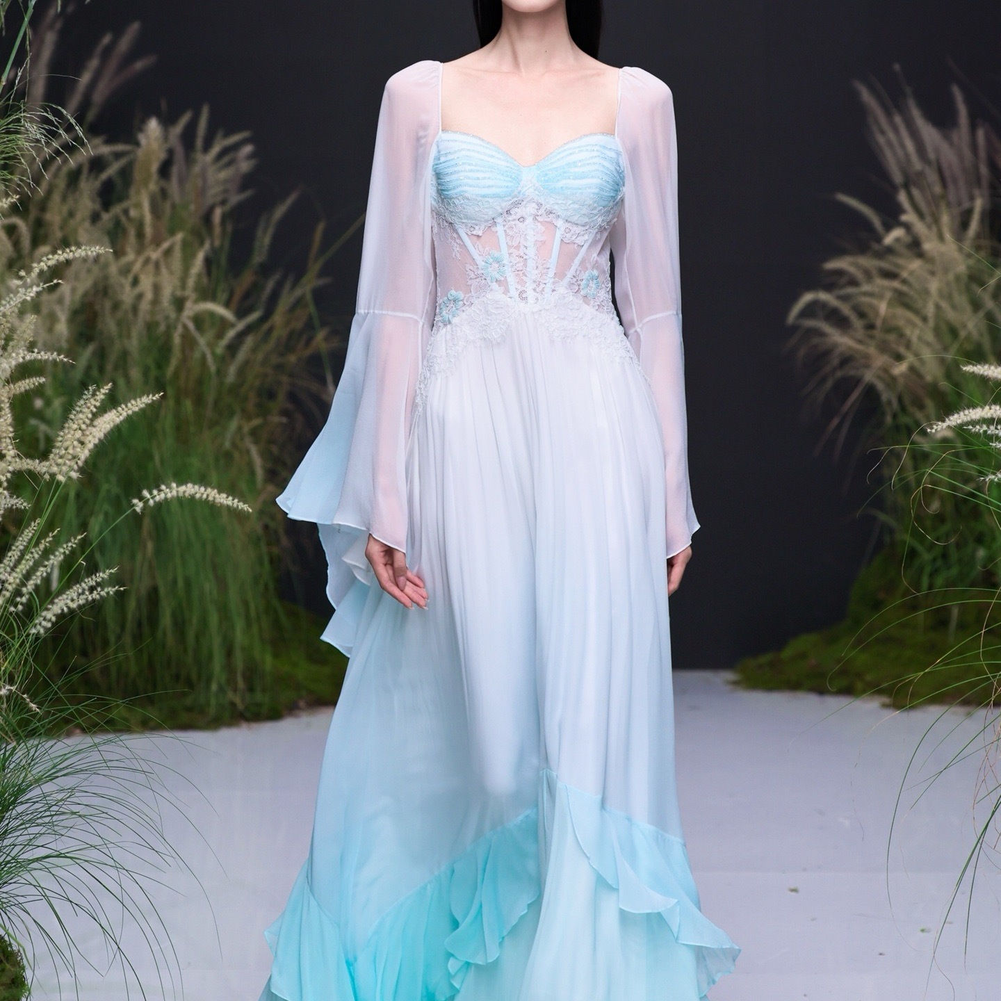 VANSUNSUN渐变深海梦境仙女裙