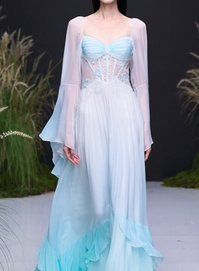 VAN SUNSUN上善2025夏季|蓝屿渐变深海梦境仙女裙