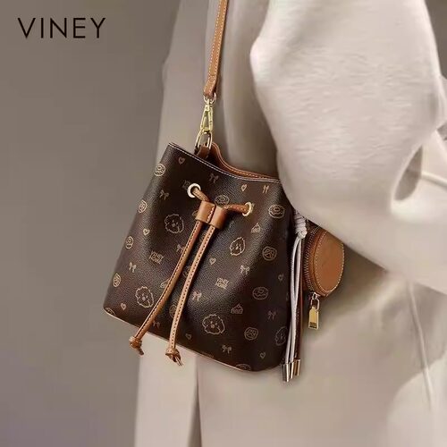 Viney水桶包包女士2026新款女包夏季单肩斜挎包大容量通勤手提包