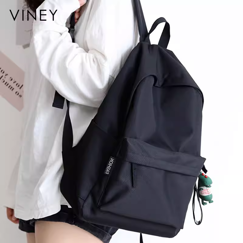 Viney双肩包女背包男2025新款大学生大容量女生轻便帆布旅行书包