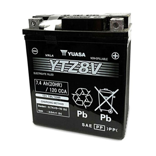 yuasa汤浅YTZ8V用于本田CB500X CBR500R CM500 300摩托电瓶蓄电池