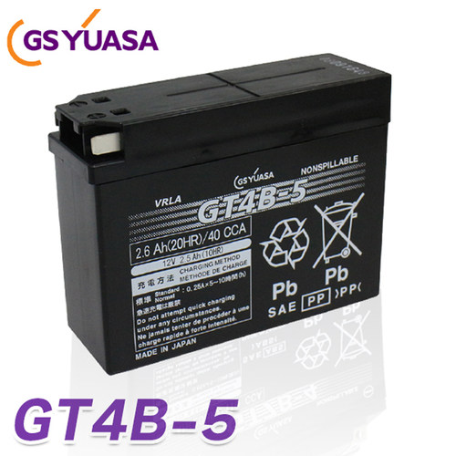 GS汤浅YT4B GT4B-BS FT4B GT4B-5 TTR50摩托车12V2.5AH电瓶蓄电池