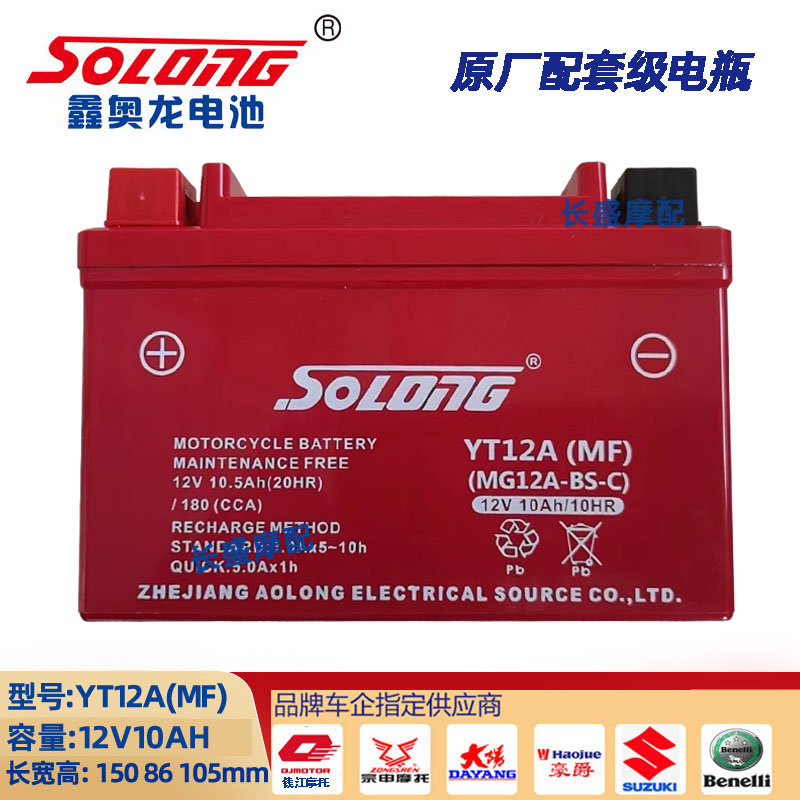 贝纳利TRK502X 502C BJ500GS BOBBER哈伦252汤浅YT12A-BS电瓶电池