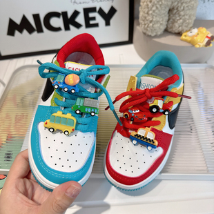 男童鞋春秋款2026新款高帮小汽车低帮板鞋儿童高邦运动鞋轻便春款