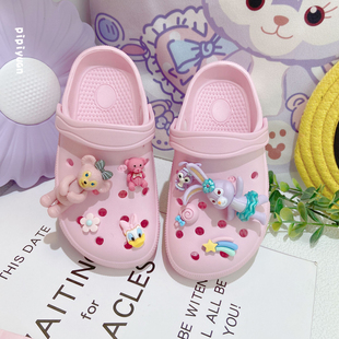 小孩小朋友外穿可爱洋气 夏天儿童女孩防滑拖鞋 女童洞洞鞋 2026新款