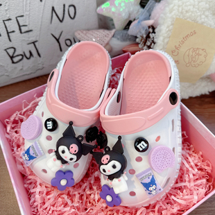 女童夏季凉拖鞋外穿洋气儿童夏天网红洞洞鞋女款酷洛米防滑沙滩鞋
