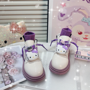 女童马丁靴2026新款英伦风单靴儿童靴子女款户外短靴女孩潮酷皮靴