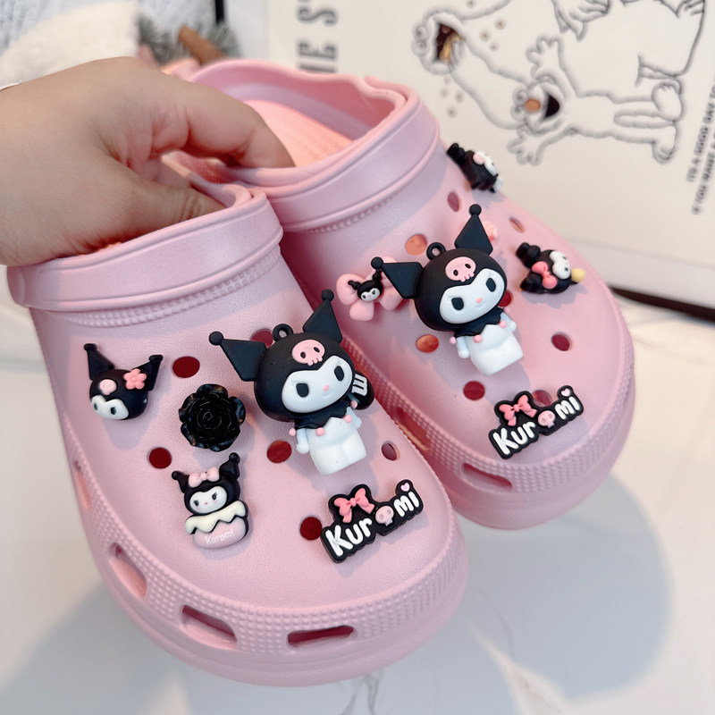 女童高跟厚底洞洞鞋增高儿童户外外穿女孩拖鞋时尚洋气酷洛米防滑,童鞋/婴儿鞋/亲子鞋,儿童洞洞鞋,淘宝优惠券,粉丝福利购,淘宝优惠卷