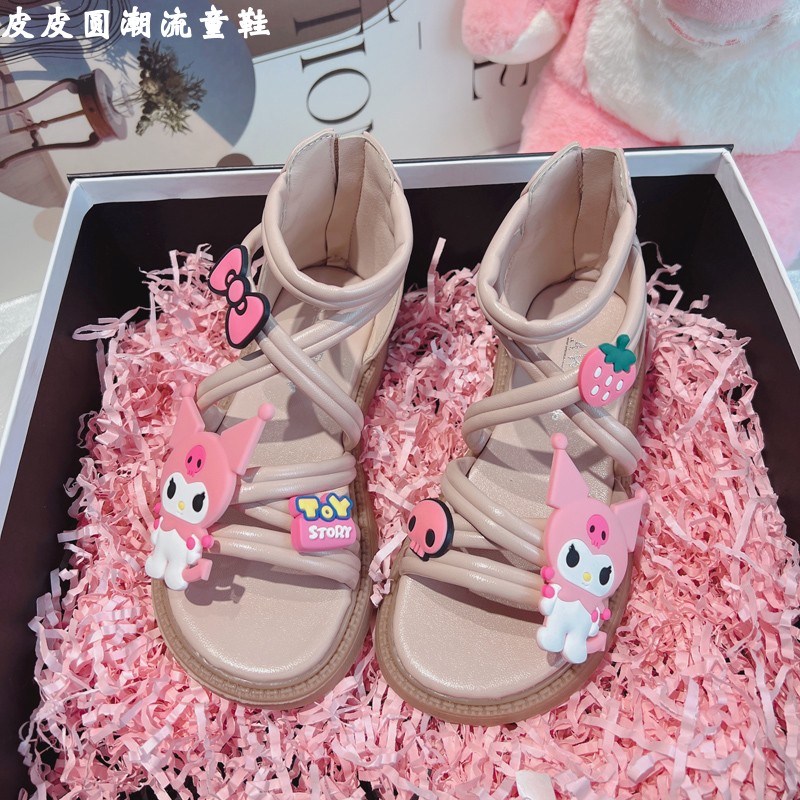 儿童高帮罗马凉鞋女款2025新款女童夏天爆款夏季洋气女孩鞋子外穿