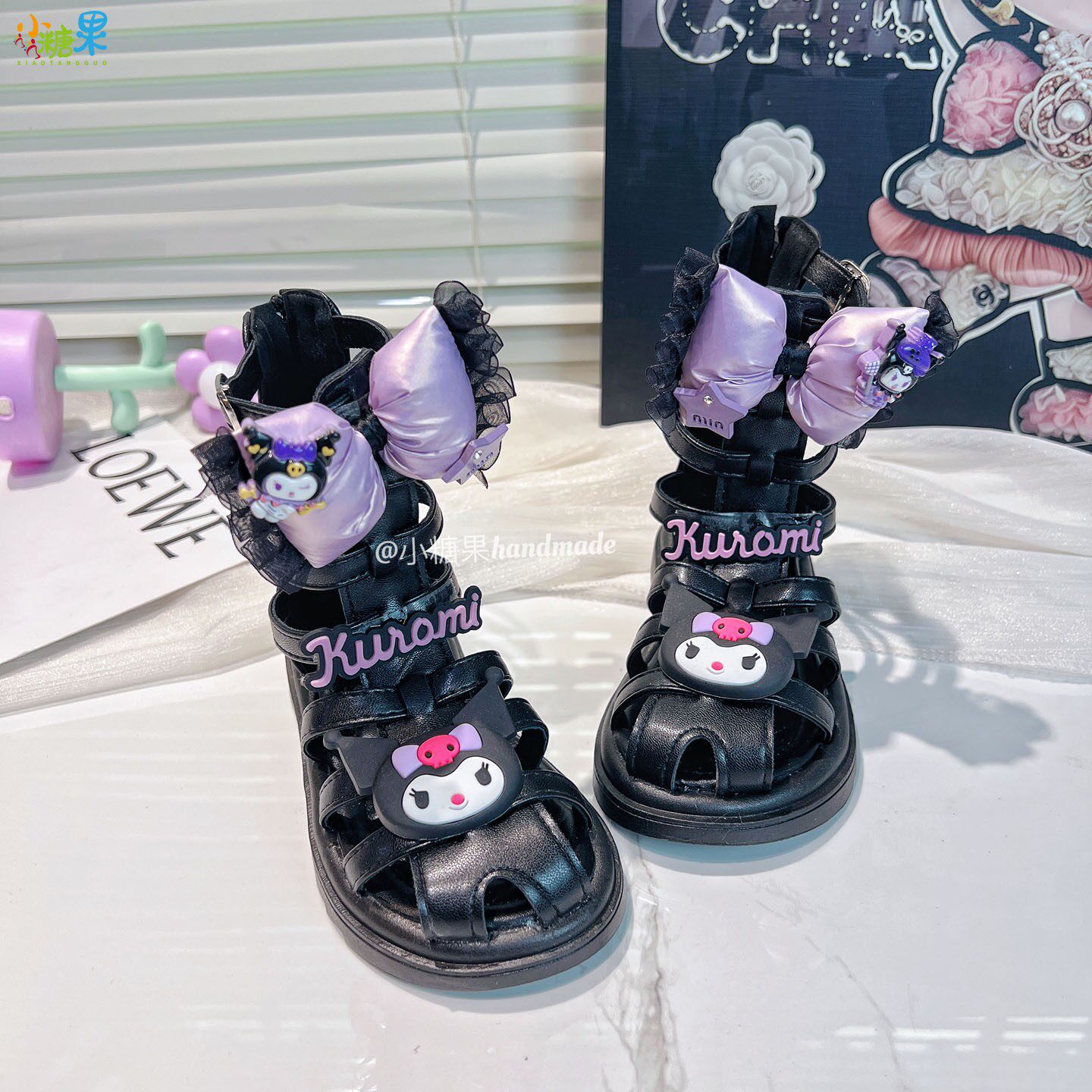 女童黑色罗马凉鞋2026夏季新款超火中大童儿童高帮小女孩公主童鞋