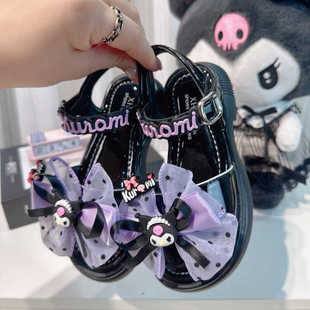 女童凉鞋女款2026新款儿童黑色小孩女生公主鞋高颜值夏天女孩鞋子