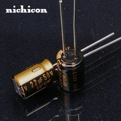原装日本原产 22UF/50V nichicon尼吉康 MUSE KZ铜脚音频电容