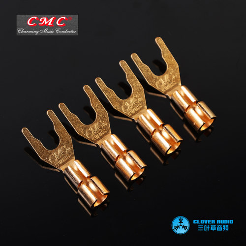 CMC 6005-CUR-G 喇叭线Y叉 纯紫铜 镀金Y插头 音箱线U型 行货