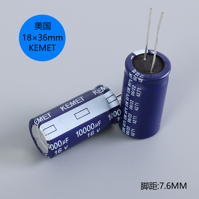 美国 基美KEMET电容16v10000uf 体积18x36mm