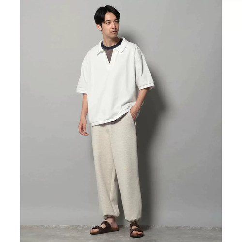 外贸老钱风纯棉宽松Skipper短袖POLO全棉厚实粗线短袖bf男女同款