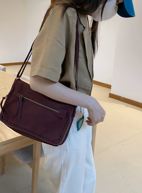 包邮！外贸 maurice复古低调玛莎红明线设计女单肩包斜挎包0.39KG