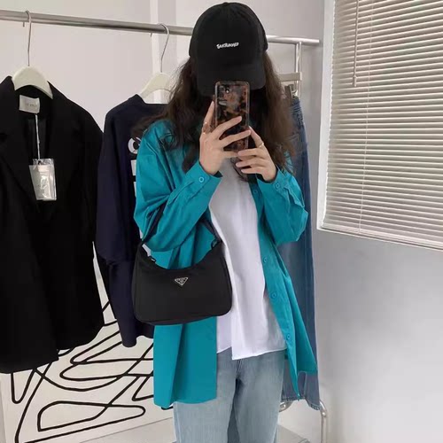 包邮！超显白~V领白色T恤短袖长袖衬衫套装  0.34KG