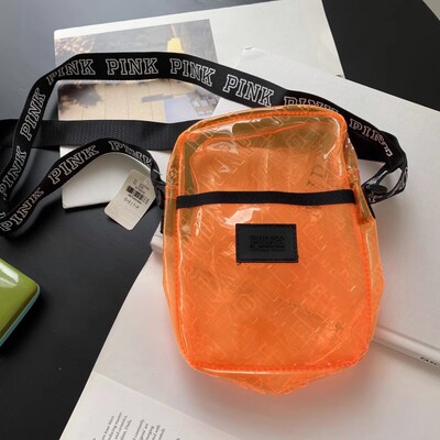 包邮！外贸 透明果冻色拉链单肩手机包斜挎包  0.13KG