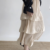 垂感基础百搭显瘦可爱少女细褶层叠松紧腰半身裙蛋糕裙 0.28KG
