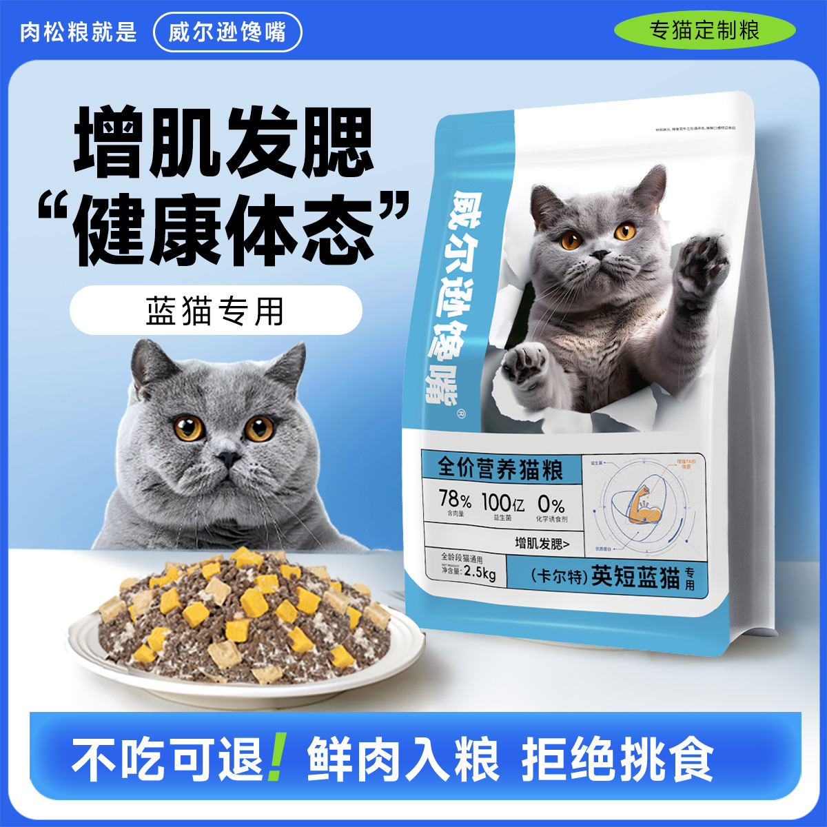 英短美短离乳期公斤通用全猫粮