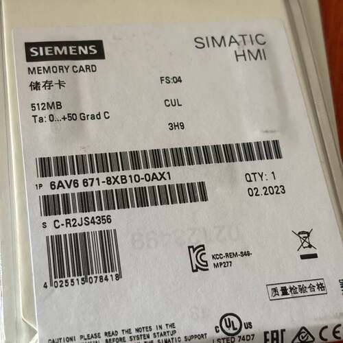 可维修6AV6671-8XB10-0AX1 西门子HMI储存卡议价