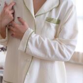 sibleu小众设计法式 简约拼接V领宽松休闲舒适家居服套装