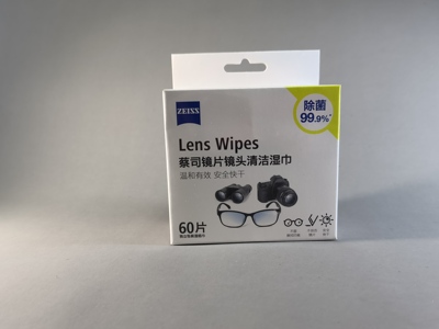 ZEISS德国蔡司专业擦镜纸 镜头纸 眼镜纸清洁湿纸巾 60片装 包邮