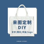 1个起订手拎帆布包diy来图定制logo公司广告手提袋加急单企业活动