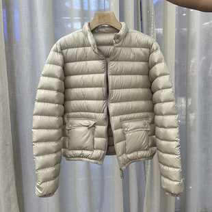 立领排骨轻薄羽绒服女短款新国标90白鸭绒2025秋冬新款小个子外套