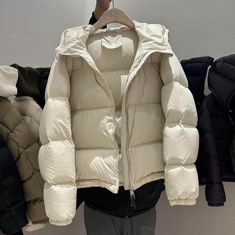 鹅绒连帽羽绒服女短款小个子泡芙柔软面包服2025冬季新款加厚外套,女装/女士精品,羽绒服,淘宝优惠券,粉丝福利购,淘宝优惠卷