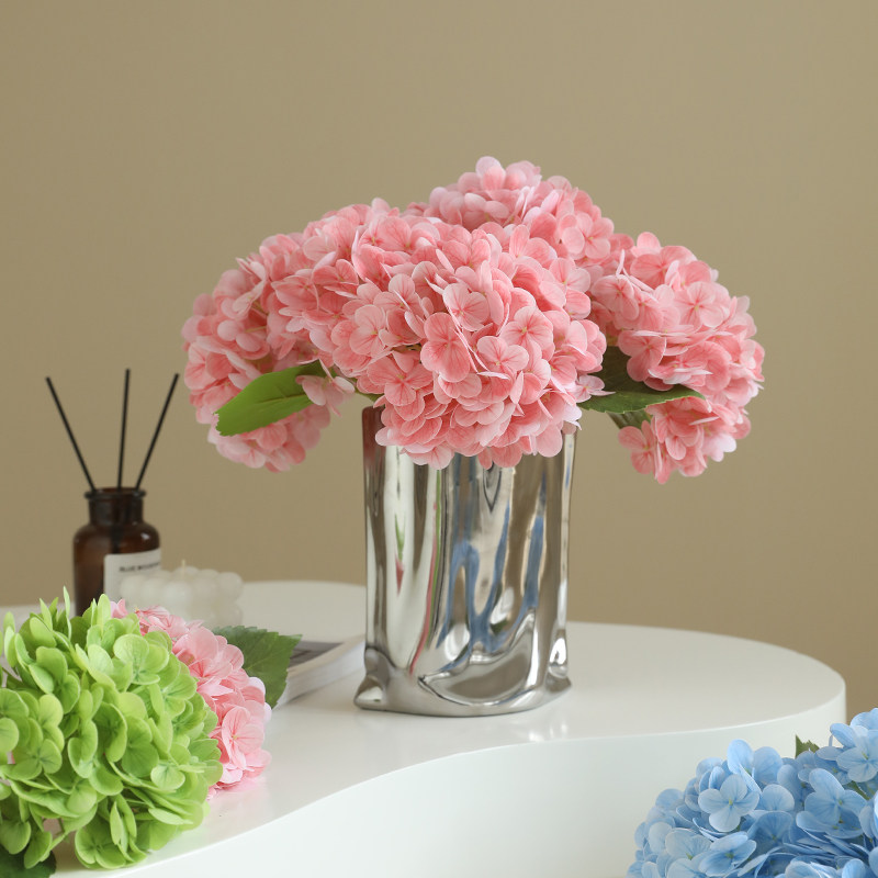 高档保湿手感绣球仿真花假花家居摆设客厅餐桌玄关插花摆件装饰品,家居饰品,仿真花/假花,淘宝优惠券,粉丝福利购,淘宝优惠卷