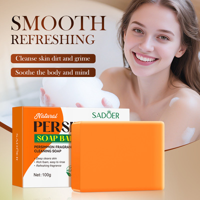 Full SADOER Persimmon Fragrance Cleaning Soap Deep Cleansin