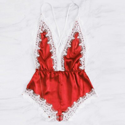 New sexy lingerie home sexy lace sling oily cloth jumpsuit