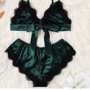 point lingerie Sexy three lace sexy sling pajamas suit